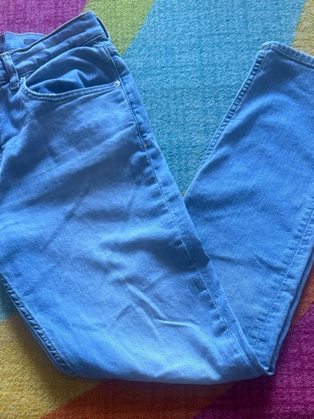7 For All Mankind Men’s Slim Straight Jeans in Light Blue